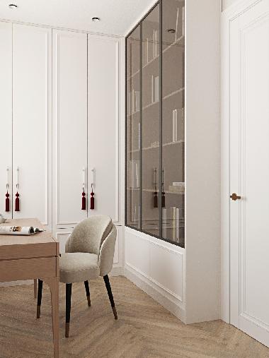 Дизайн двухкомнатной квартиры площадью 55кв.м в стиле современной классики