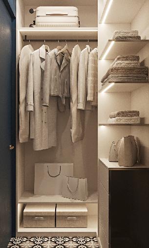 Дизайн двухкомнатной квартиры площадью 55кв.м в стиле современной классики