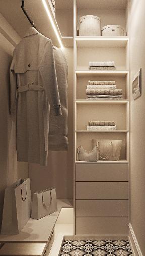 Дизайн двухкомнатной квартиры площадью 55кв.м в стиле современной классики